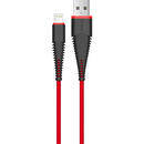 Devia Cablu Fish MFI Lightning Red (1.5m, impletitura nylon, 2.4A)-T.Verde 0.1 lei/buc