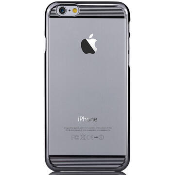 Husa Comma Carcasa Brightness iPhone 6 Plus Gun Black (rama electroplacata)
