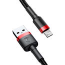 Baseus Kevlar USB Lightning Red  Black 1m, output 2.4A, impletitura textila