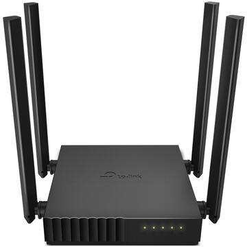 Router wireless TP-LINK Wireless 1200Mbps, 4 porturi 10/100Mbps, 4 antene externe, Dual Band AC1200