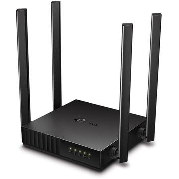 Router wireless TP-LINK Wireless 1200Mbps, 4 porturi 10/100Mbps, 4 antene externe, Dual Band AC1200