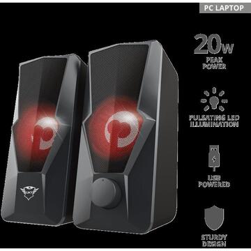 Trust GXT 610 Argus Red LED 2.0 Speaker