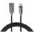4smarts Cablu MFI Ferrumcord Lightning Black (acoperit cu otel inoxidabil, 1m)-T.Verde 0.1 lei/buc