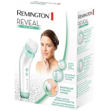 Aparate intretinere si ingrijire corporala Perie de curatare faciala Remington Reveal FC250, 2 capete, 2 viteze, Alb/Verde