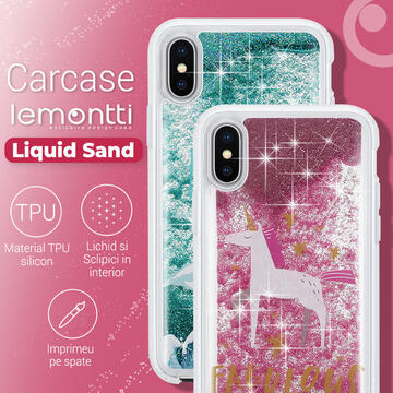Husa Lemontti Carcasa Liquid Sand iPhone SE 2020 / 8 / 7 Love