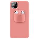 Husa Lemontti Husa Liquid Silicone with Apple AirPods Case iPhone 11 Pro Pink