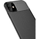 Husa Lemontti Husa Carbon Fiber Texture Shockproof iPhone 11 Pro Black