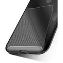Husa Lemontti Husa Carbon Fiber Texture Shockproof iPhone 11 Pro Max Black