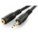 Accesorii Audio Hi-Fi Cablu audio Gembird 3.5 mm jack M - 3.5 mm jack F 5m, Negru