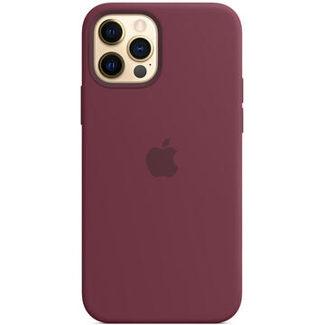 Husa Apple iPhone 12/12 Pro Silicone Case with MagSafe - Plum