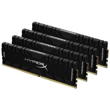 Memorie Kingston HyperX DDR4 - 128 GB -3200 - CL -16 - Quad-Kit, Predator (black, HX432C16PB3K4 / 128)