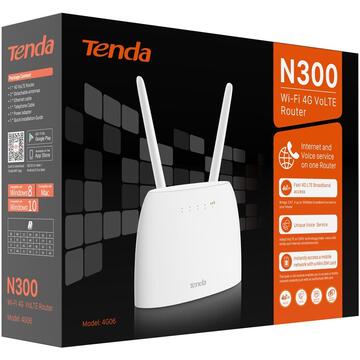 Router wireless TENDA WIRELESS ROUTER N300 2.4GHZ 4G06
