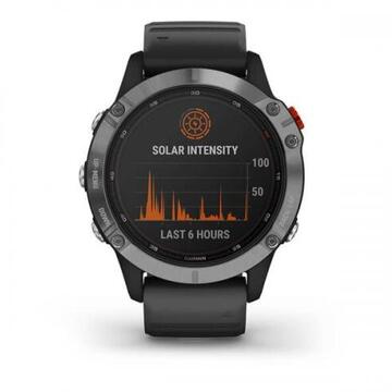 Smartwatch Garmin GR Fenix 6 Solar Silver/Black Band GPS