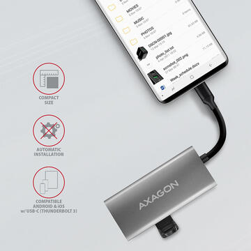 AXAGON 2x USB-A + 2x USB-C,hub,10Gbps