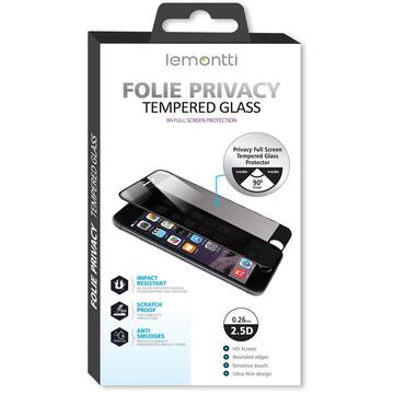 Lemontti Folie Sticla Privacy iPhone 11 Pro / XS / X Black (0.33mm, 9H)
