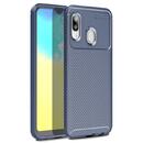 Husa Lemontti Husa Carbon Fiber Texture Shockproof Samsung Galaxy A20e Blue