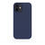 Husa Lemontti Husa Liquid Silicon iPhone 12 Mini Dark Blue (protectie 360°, material fin, captusit cu microfibra)