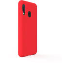 Husa Lemontti Husa Liquid Silicon Samsung Galaxy A20e Red (protectie 360°, material fin, captusit cu microfibra)