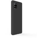 Husa Lemontti Husa Liquid Silicon Samsung Galaxy A42 5G Black (protectie 360°, material fin, captusit cu microfibra)