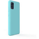 Husa Lemontti Husa Liquid Silicon Samsung Galaxy A51 Tiffany Blue (protectie 360°, material fin, captusit cu microfibra)