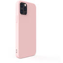 Husa Lemontti Husa Silicon Soft Slim iPhone 12 / 12 Pro Pink Sand (material mat si fin, captusit cu microfibra)