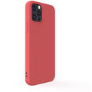 Husa Lemontti Husa Silicon Soft Slim iPhone 12 Pro Max Santa Red (material mat si fin, captusit cu microfibra)