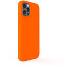 Husa Lemontti Husa Liquid Silicon iPhone 12 Pro Max Orange (protectie 360°, material fin, captusit cu microfibra)