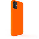 Husa Lemontti Husa Liquid Silicon iPhone 11 Orange (protectie 360°, material fin, captusit cu microfibra)