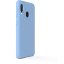 Husa Lemontti Husa Silicon Soft Slim Samsung Galaxy A20e Light Blue (material mat si fin, captusit cu microfibra)