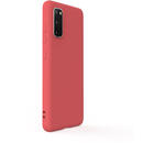 Husa Lemontti Husa Silicon Soft Slim Samsung Galaxy S20 Santa Red (material mat si fin, captusit cu microfibra)