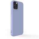 Husa Lemontti Husa Silicon Soft Slim iPhone 12 Pro Max Lavender Gray (material mat si fin, captusit cu microfibra)