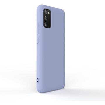 Husa Lemontti Husa Silicon Soft Slim Samsung Galaxy A02s Lavender Gray (material mat si fin, captusit cu microfibra)