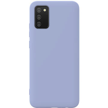 Husa Lemontti Husa Silicon Soft Slim Samsung Galaxy A02s Lavender Gray (material mat si fin, captusit cu microfibra)