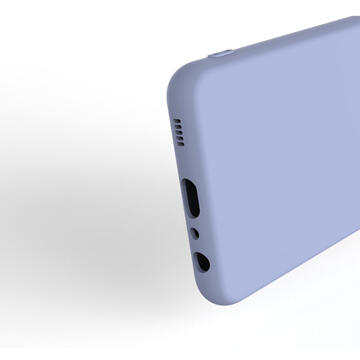 Husa Lemontti Husa Silicon Soft Slim Samsung Galaxy A12 Lavender Gray (material mat si fin, captusit cu microfibra)