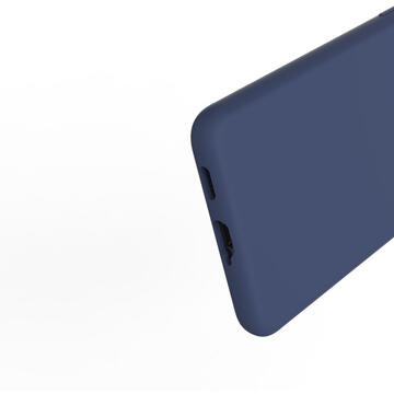 Husa Lemontti Husa Liquid Silicon Samsung Galaxy S21 Dark Blue (protectie 360°, material fin, captusit cu microfibra)