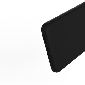 Husa Lemontti Husa Liquid Silicon Samsung Galaxy S21 Ultra Black (protectie 360°, material fin, captusit cu microfibra)