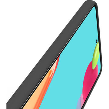 Husa Lemontti Husa Silicon Soft Slim Samsung Galaxy A72 5G Black (material mat si fin, captusit cu microfibra)