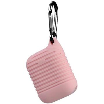 Lemontti Husa Protective Case Airpods Generation 1/2 Light Pink (cu breloc)