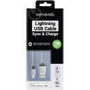 Lemontti Cablu USB MFI Lightning Gri 1.5m (impletitura textila)-T.Verde 0.1 lei/ buc