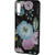 Husa Just Must Carcasa Glass Diamond Print Samsung Galaxy A7 (2018) Flowers Black Background (spate din sticla cu cristale, interior si margini cauciucate negre)