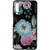 Husa Just Must Carcasa Glass Diamond Print Samsung Galaxy A7 (2018) Flowers Black Background (spate din sticla cu cristale, interior si margini cauciucate negre)