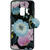 Husa Just Must Carcasa Glass Diamond Print Samsung Galaxy S9 G960 Flowers Black Background (spate din sticla cu cristale, interior si margini cauciucate negre)