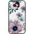 Husa Just Must Carcasa Glass Diamond Print iPhone XR Flowers White Backgound (spate din sticla cu cristale, interior si margini cauciucate negre)