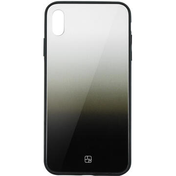 Husa Just Must Carcasa Glass Gradient iPhone XS Max White-Black (spate din sticla)