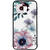 Husa Just Must Carcasa Glass Diamond Print Samsung Galaxy J6 Plus Flowers White Backgound (spate din sticla cu cristale, interior si margini cauciucate negre)