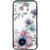 Husa Just Must Carcasa Glass Diamond Print Samsung Galaxy J6 Plus Flowers White Backgound (spate din sticla cu cristale, interior si margini cauciucate negre)