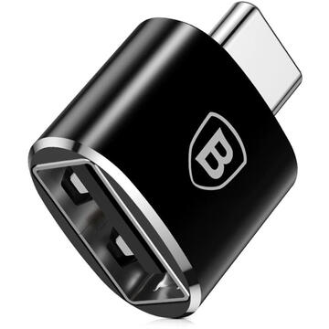 Baseus Adaptor Mini USB Type-C la USB 3.0 Black (2.4A max)
