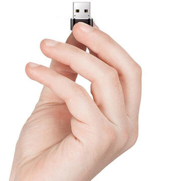 Adaptor Baseus Mini, USB 2.0 - USB tip C, Black