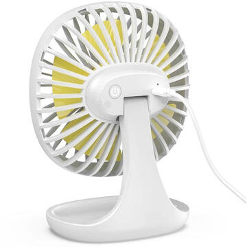 Baseus Ventilator Pudding Shaped Fan White (incarcare USB, 5V, 1A)