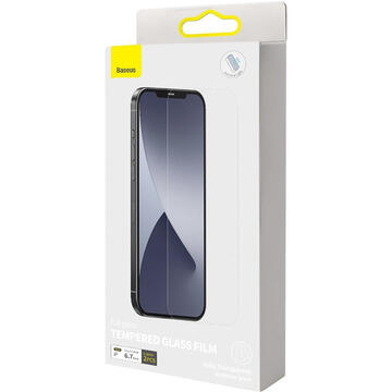 Baseus Folie Sticla Anti-Bluelight iPhone 12 Mini White (2 buc/pack, 0.3mm)